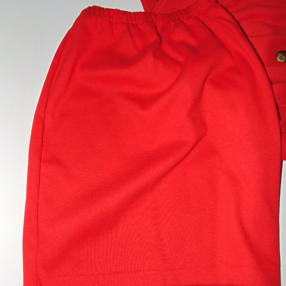 MODA International VS - Red Knit Power Suit - Size S - Picture 8 of 9